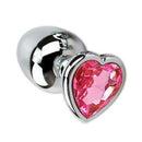 Plug Anal Cônico com Cristal Formato Coração P Sexy Import