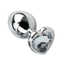 Plug Anal Cônico com Cristal Formato Coração P Sexy Import