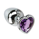 Plug Anal Cônico com Cristal Formato Coração P Sexy Import