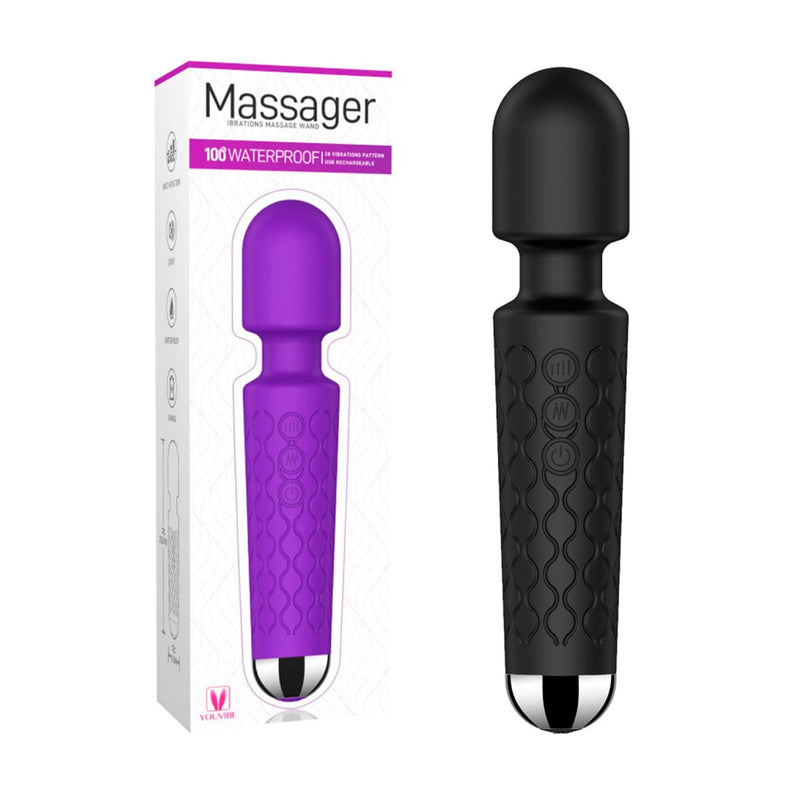 Vibrador Varinha Mágica com 20 Modos de Vibração e 8 Níveis de Velocidade Vip Mix