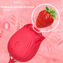 Sophie Vibrador Vermelho Formato de Rosa com 7 Modos de Vibração, Vai e Vem e Pulsação Sexy Import