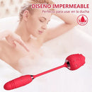 Sophie Vibrador Vermelho Formato de Rosa com 7 Modos de Vibração, Vai e Vem e Pulsação Sexy Import