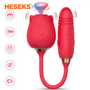 Sophie Vibrador Vermelho Formato de Rosa com 7 Modos de Vibração, Vai e Vem e Pulsação Sexy Import