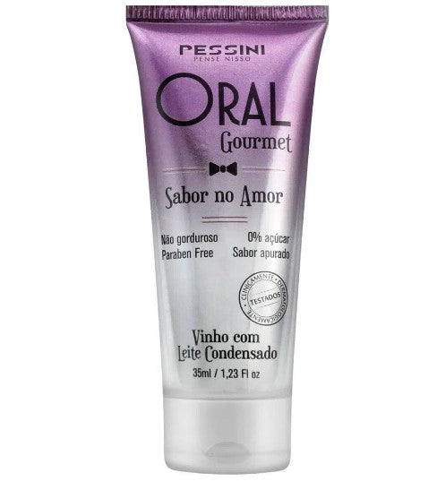 Oral Gourmet Gel Beijável que Esquenta de Vinho c/ Leite Condensado 35ml/45g Pessini