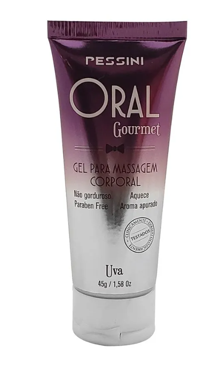 Oral Gourmet Gel Beijável que Esquenta de Uva 35ml/45g Pessini