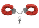 Algema de Metal Pelúcia Revestida Fur Love Cuffs Sexy Import