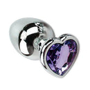 Plug Anal Cônico com Cristal Formato Coração P Sexy Import