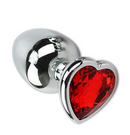 Plug Anal Cônico com Cristal Formato Coração P Sexy Import