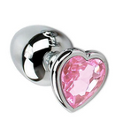 Plug Anal Cônico com Cristal Formato Coração P Sexy Import